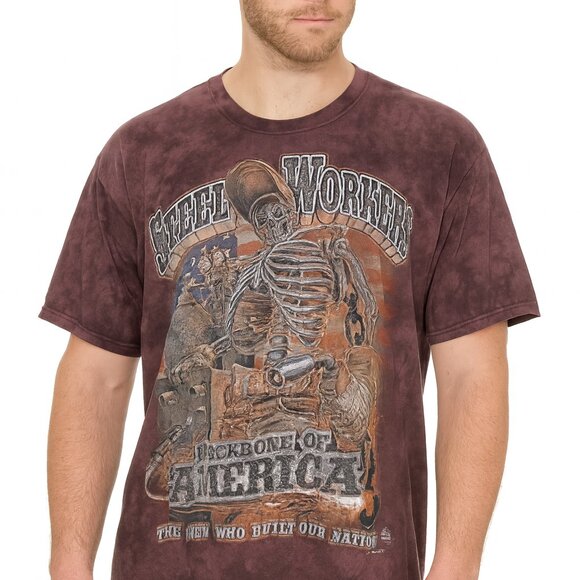 The Mountain SZ XL John Lean 2016 Steelworkers Backbone Of America Graphic Tee - Picture 1 of 5